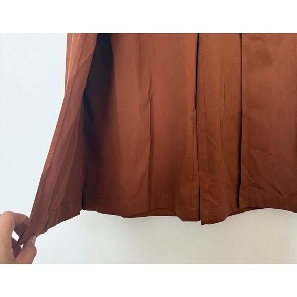 Manfinity Muted Orange Wide Leg Skirt Pants Mens Flowy Drape Avant Garde Look M - Picture 4 of 10